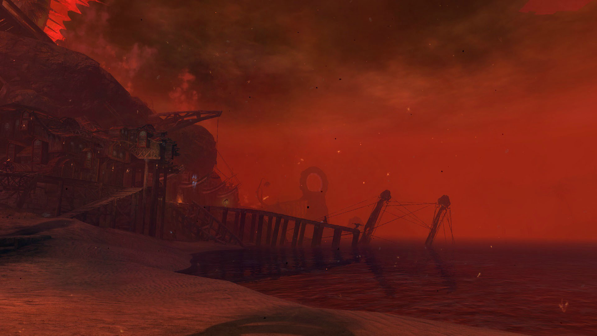 Image of The Lion's Arch docks during Scarlet's invasion