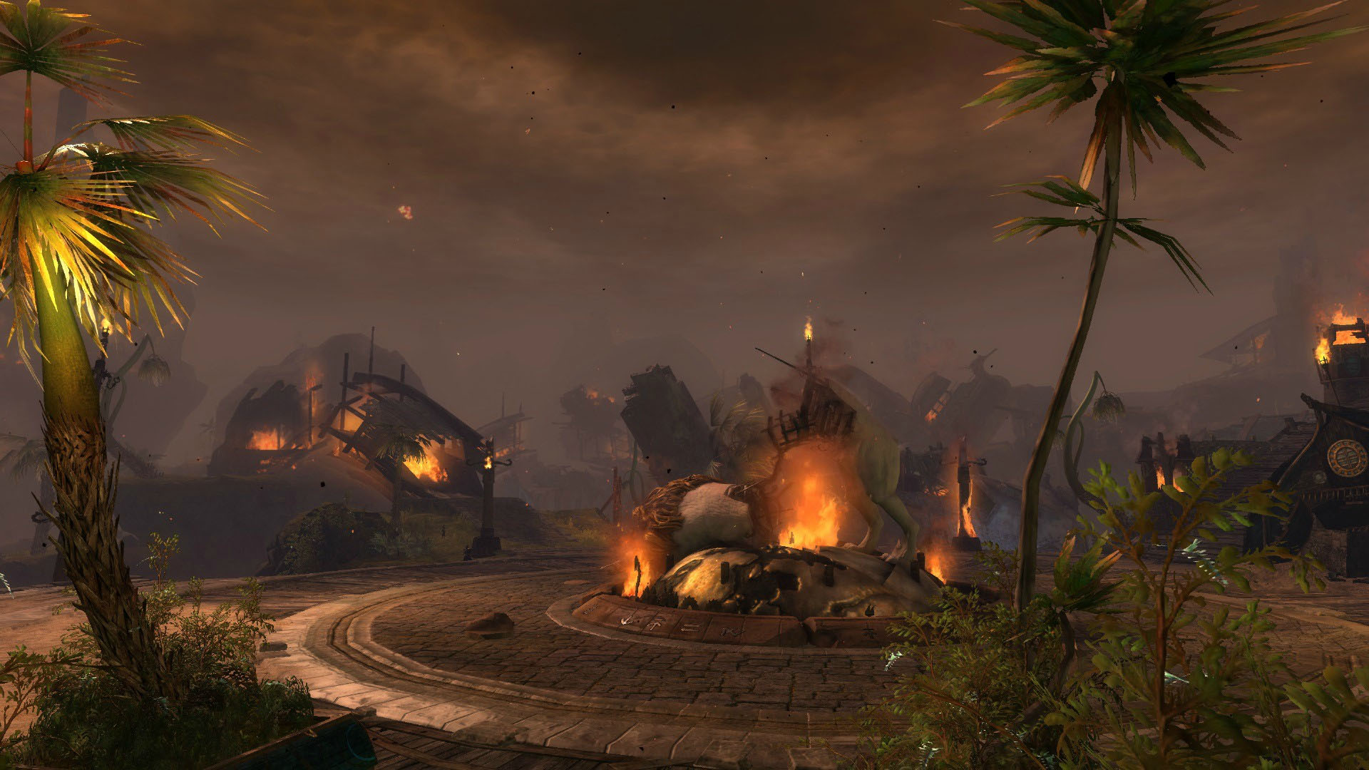 Image of the Lion's Court in Lion's Arch after Scarlet's invasion