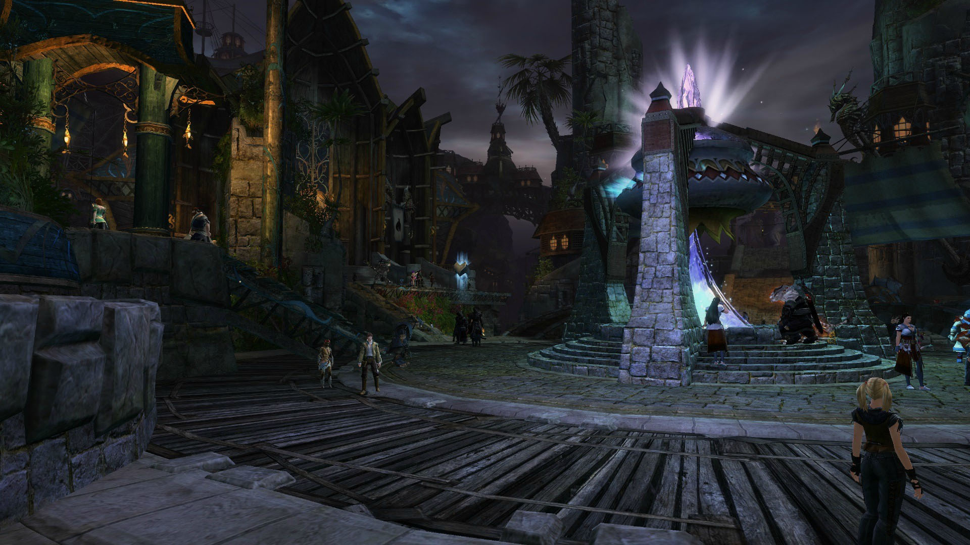 Image of the Mystic Plaza before Scarlet's invasion
